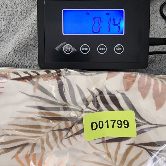 J for Justify Jumpsuit Womens 3X Tan Botanical Leaves Tube Top Crop Wide Leg - Picture 11 of 11